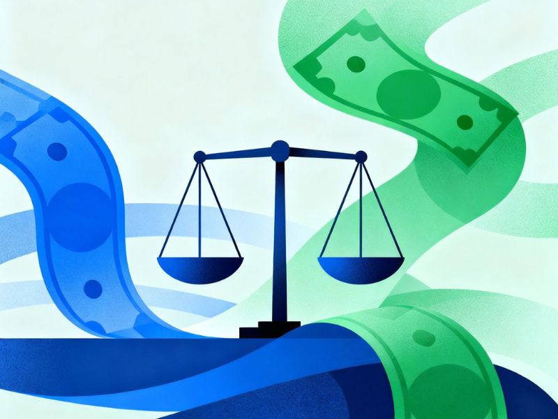 prikaz finansijske likvidnosti sa novcem i vagicom