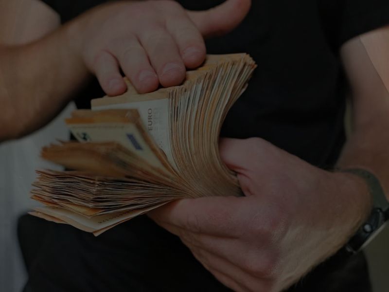 osoba drži mnogo novca u rukama