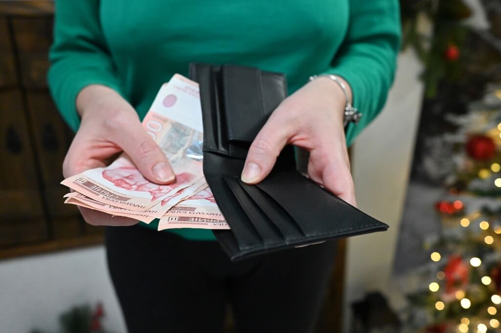 Novac u novčaniku, kao ilustracija za zaradu