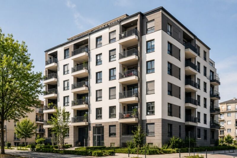 Moderna stambena zgrada čije se dugoročno održavanje finansira kroz investicioni fond.