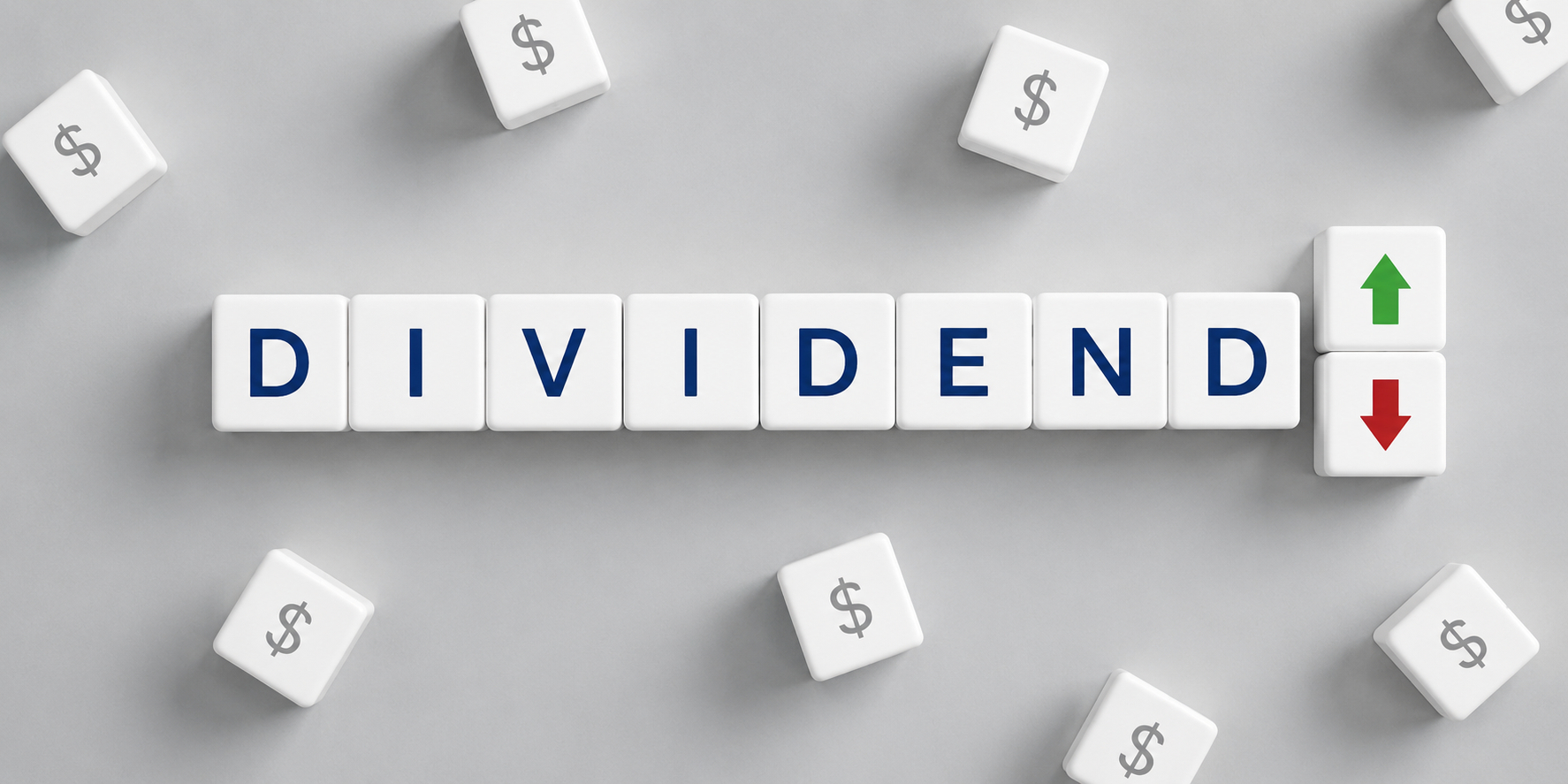 prikaz kockica na kojima piše dividend